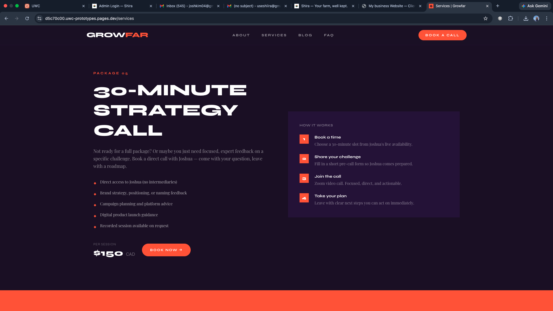 A launched UWC client site, post-deploy