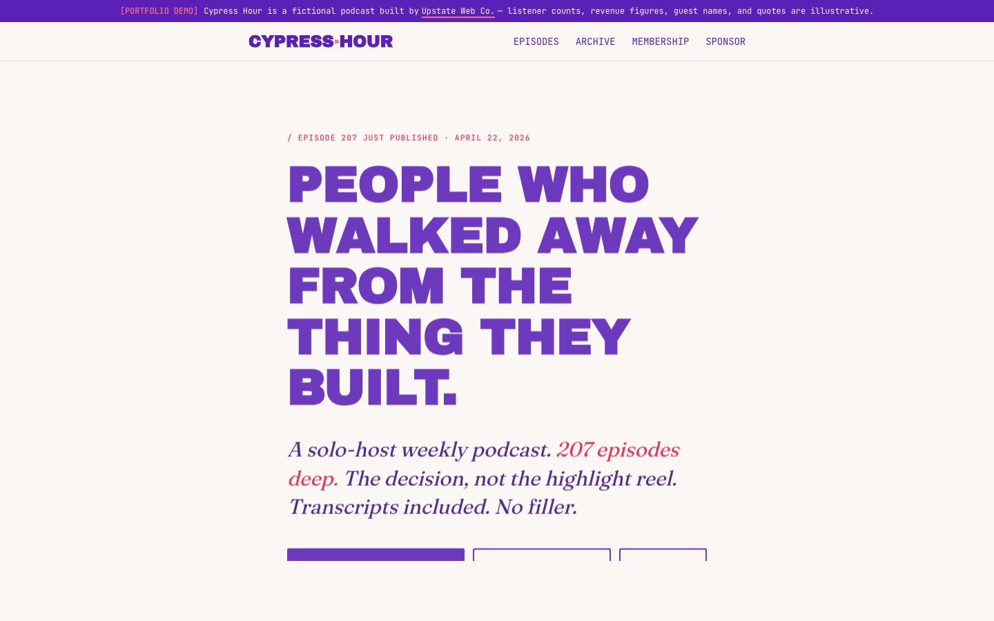 Cypress Hour: A Long-Form Podcast Platform For The Decision, Not The Highlight Reel