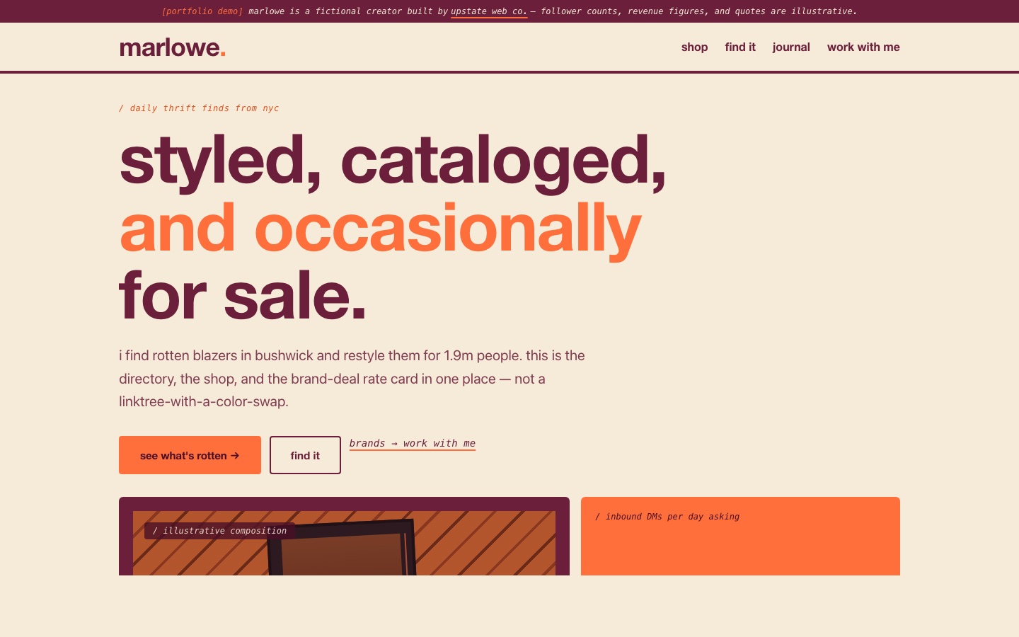 Marlowe: A Site Built for a TikTok-Native Creator